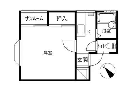 エスタセット(1K/2階)の間取り写真