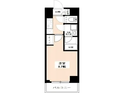 HYS ノース TOKYO RESIDENCE(1K/2階)の間取り写真