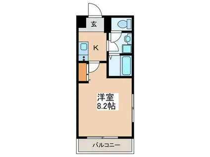 インパレス(1K/3階)の間取り写真