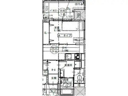 さくらHILLS ROKUBAN PLATINUM RESIDENCE(1DK/5階)の間取り写真