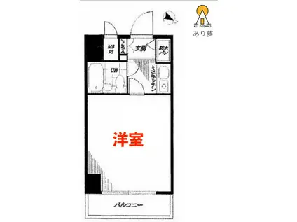 クリオ新子安参番館(1K/3階)の間取り写真