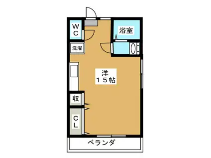 チェリニー国立(ワンルーム/1階)の間取り写真