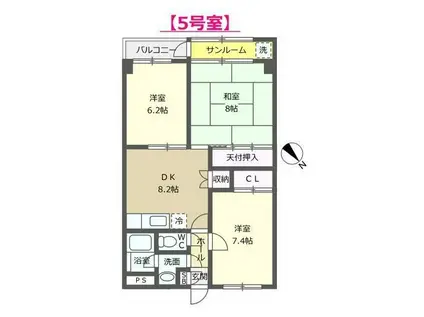 グランドメゾン(3DK/1階)の間取り写真