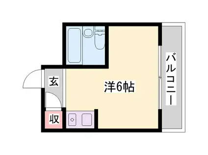 黒田第2ビル(ワンルーム/4階)の間取り写真