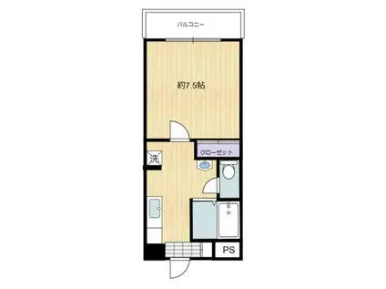 ラピタONE(1K/2階)の間取り写真