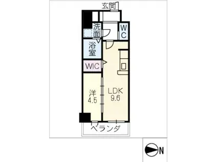 CERES中村公園前(1LDK/6階)の間取り写真