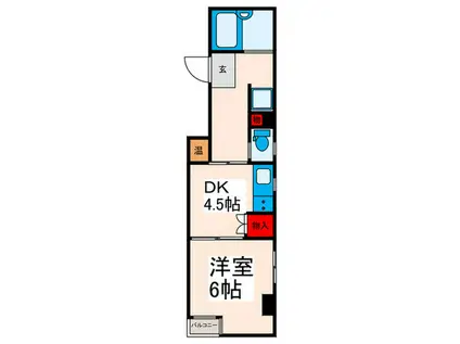 ライオンズマンション新三河島(1DK/5階)の間取り写真