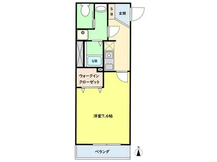 リヴェール(1K/3階)の間取り写真