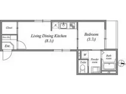 AZUL PREMIOII(1LDK/3階)の間取り写真