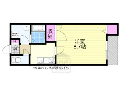 リベラ 藤原(1K/1階)の間取り写真