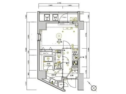 アルテシモ エスク(1K/8階)の間取り写真