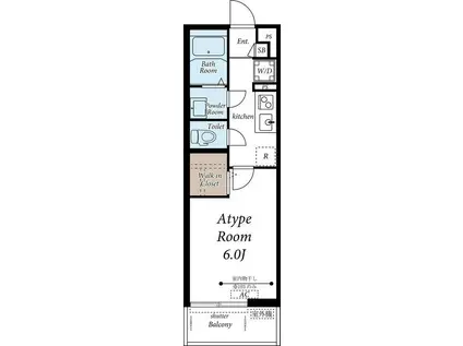 H2&332(1K/3階)の間取り写真