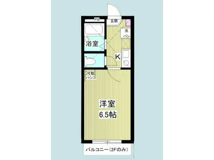 パレットワン百合丘(1K/2階)の間取り写真