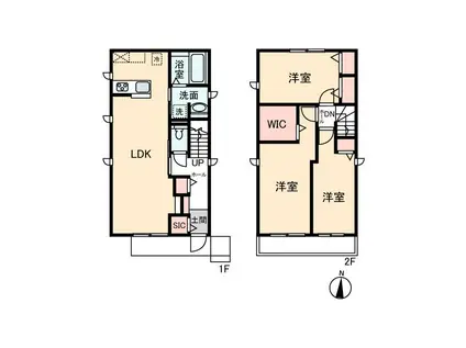 HEIM A(3LDK/1階)の間取り写真