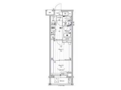 PREMIUM CUBE 東高円寺(2K/2階)の間取り写真