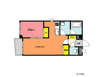 DWELL IN アネックス(1LDK/1階)の間取り写真