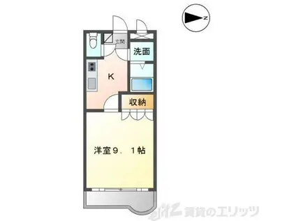 アシューレ彩都(1K/3階)の間取り写真