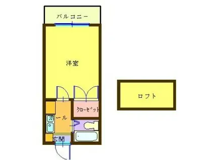 アリス深谷5号館(1K/2階)の間取り写真
