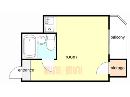 LIVE東久(ワンルーム/2階)の間取り写真