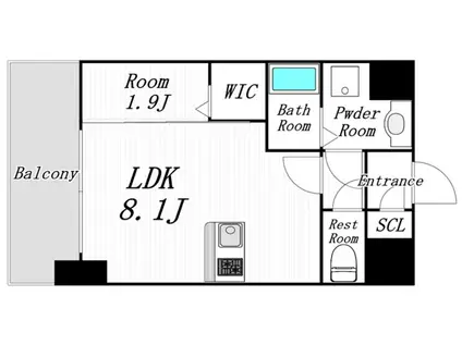 YAKUIN 037 RESIDENCE(1LDK/5階)の間取り写真