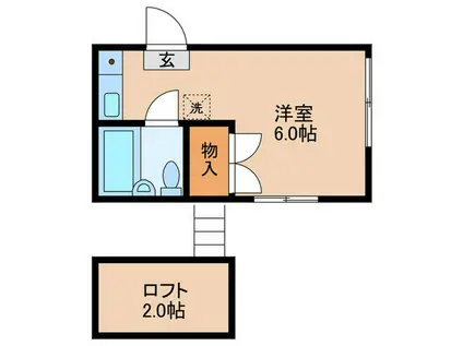 マインドパレス常盤台(ワンルーム/1階)の間取り写真