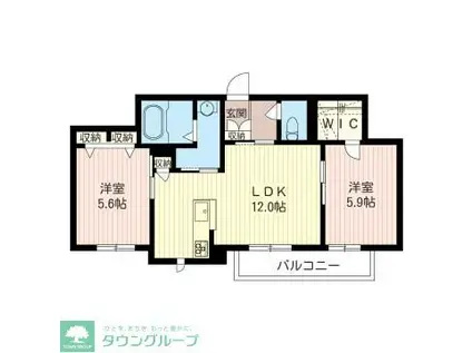 BRILLANTE VITA(2LDK/3階)の間取り写真