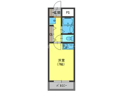 メルべーユ(1K/2階)の間取り写真