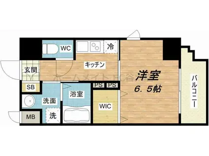 アール大阪グランデ(1K/10階)の間取り写真