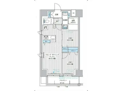 ワイズ本所(2LDK/2階)の間取り写真