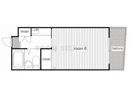 ジョイフル照ヶ丘(1K/3階)の間取り写真