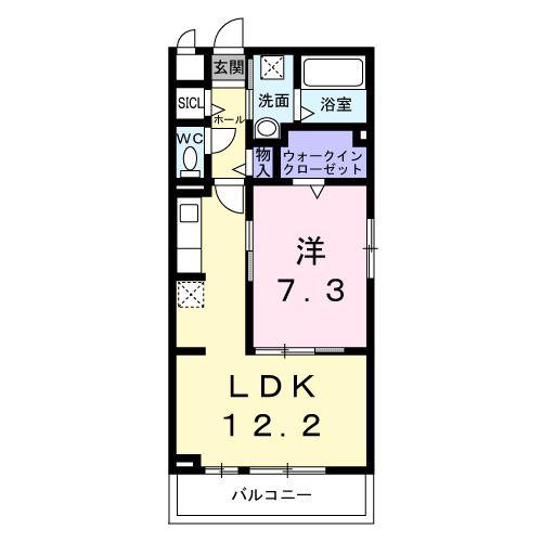 グレース ローズ(1LDK/3階)の間取り写真
