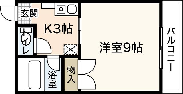 エンゼルタナカ(1K/2階)の間取り写真