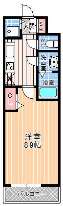 プライムアーバン御堂筋本町(1K/11階)の間取り写真