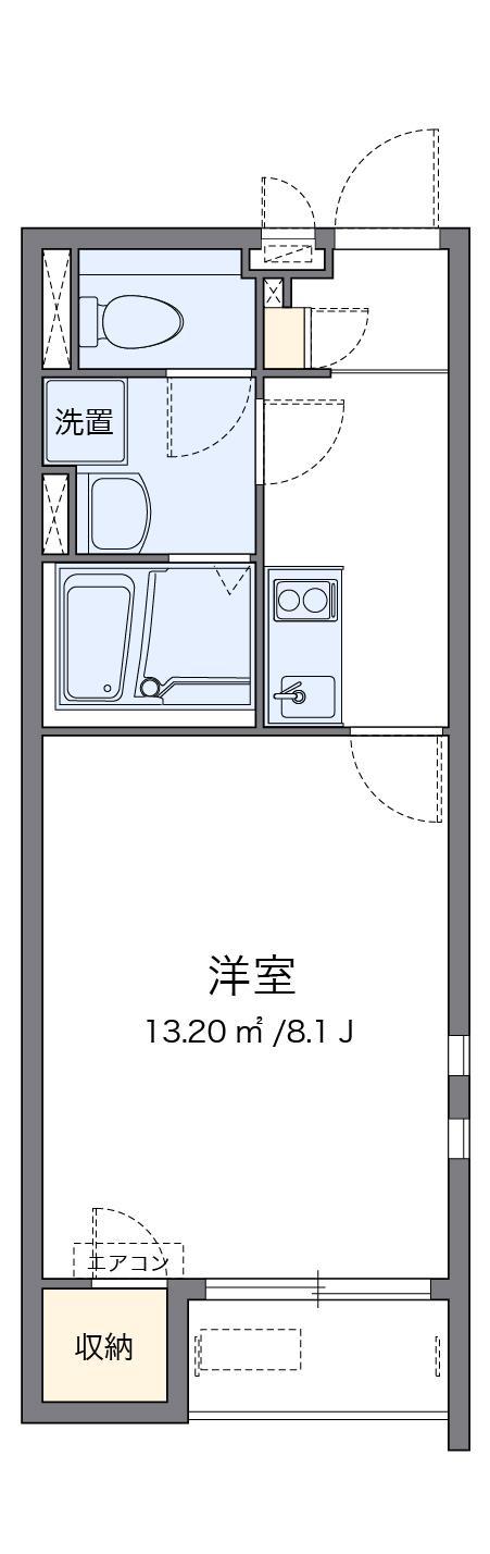 クレイノエコハウス華園(1K/1階)の間取り写真