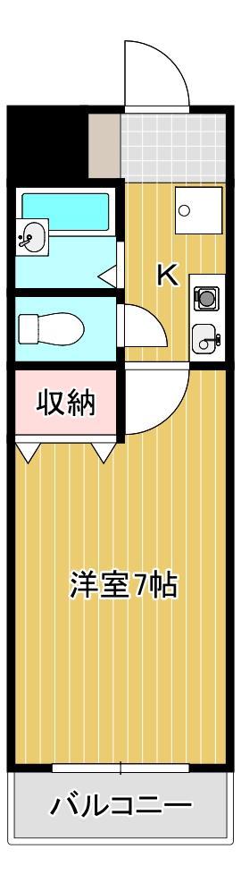 日新パレステージ九工大前(1K/2階)の間取り写真