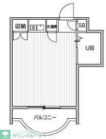 TS GARDEN都立大学II(ワンルーム/2階)の間取り写真
