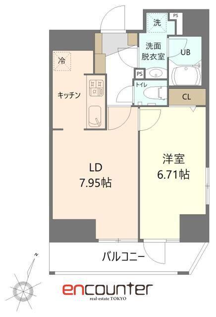 HOPE CITY秋葉原(1LDK/9階)の間取り写真