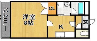 サクセス75(1K/3階)の間取り写真