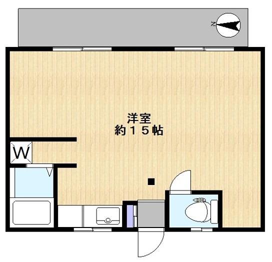 福寿荘(ワンルーム/1階)の間取り写真