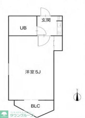 ニチエーイン国分寺(1K/1階)の間取り写真