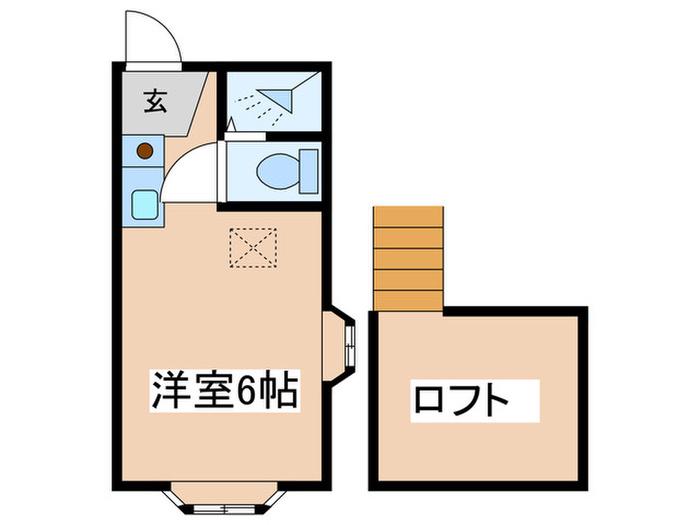 ハイツリー向ヶ丘(ワンルーム/1階)の間取り写真