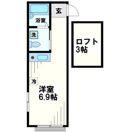 JAMY白楽(1K/2階)の間取り写真
