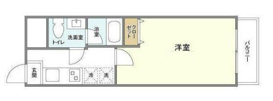 ライオンズマンション方南町駅前(1K/8階)の間取り写真