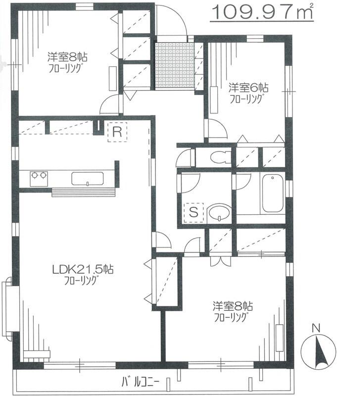 一栄ハイム(3LDK/2階)の間取り写真