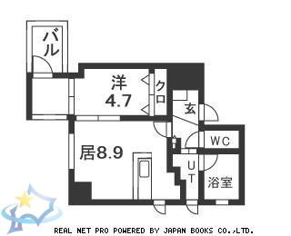 プライムレジデンス札幌(1LDK/2階)の間取り写真