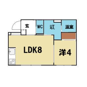 ラフィーネ西町北(1LDK/3階)の間取り写真
