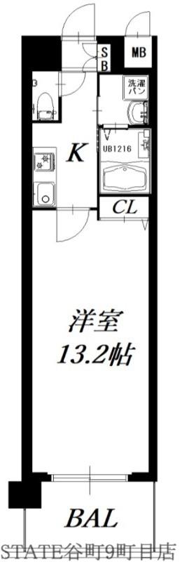 M CUBE(1K/7階)の間取り写真