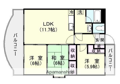 サンモール(3LDK/2階)の間取り写真