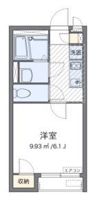 クレイノMZ三河島(1K/2階)の間取り写真
