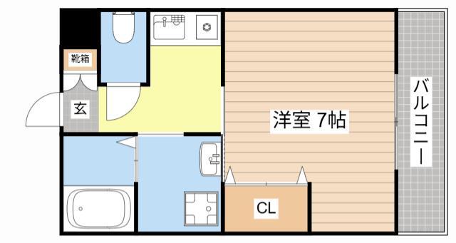 ハイツFORYOUII(1K/2階)の間取り写真